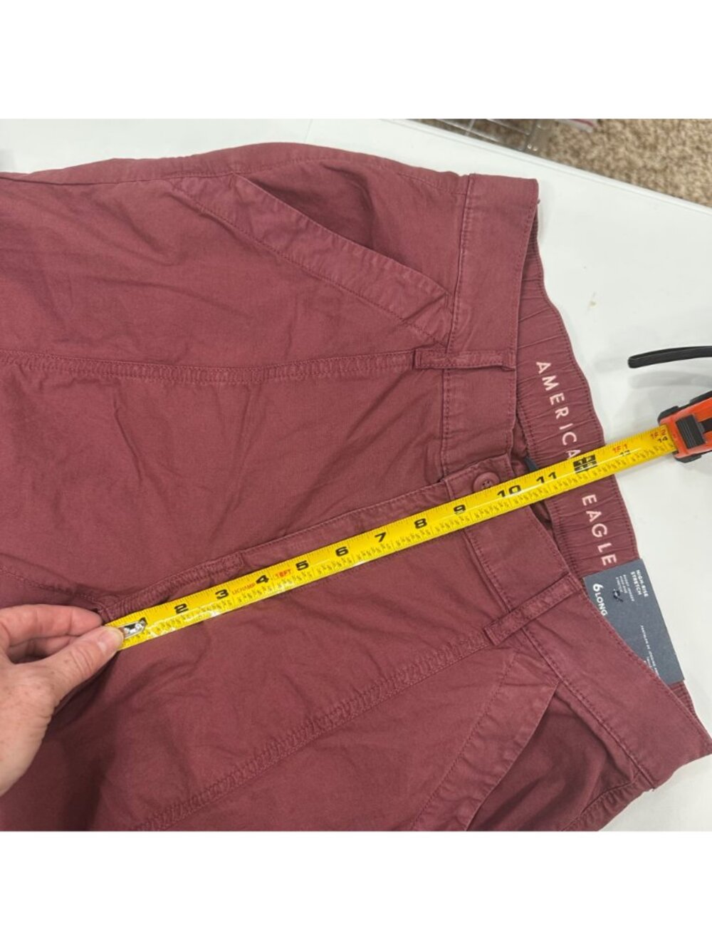 American Eagle Baggy High Rise Stretch Jogger Pants Womens size 6 Long New - Picture 8 of 10